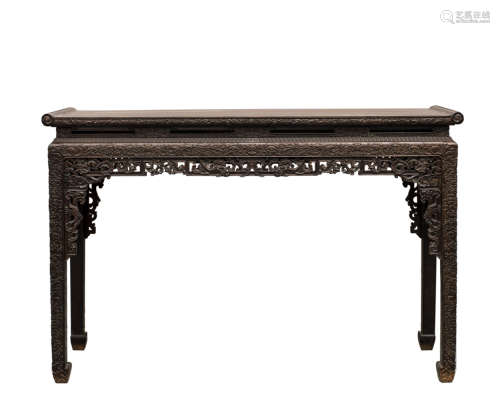 A huanghuali wood table,Qing dynasty