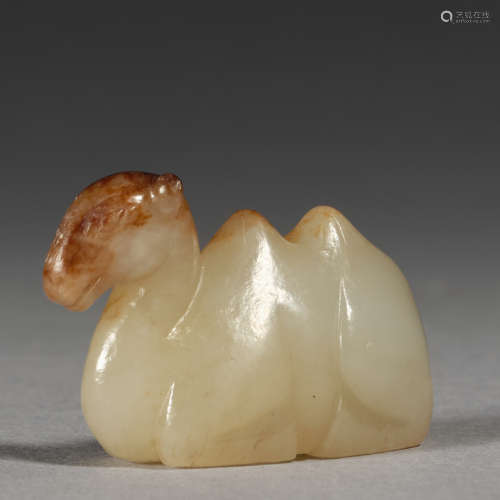 A jade carving of camel,Liao dynasty