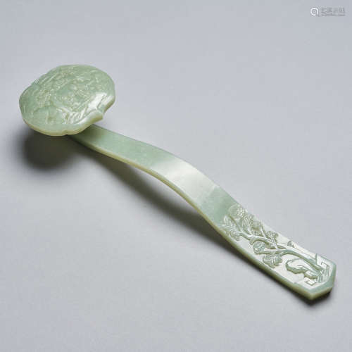 A jade ruyi scepter, Qing dynasty