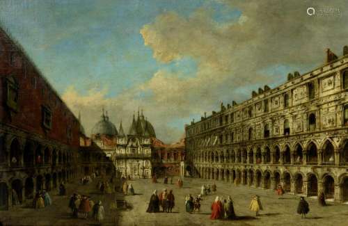 Follower of Michele Marieschi (Italian, 1696-1743) The court...