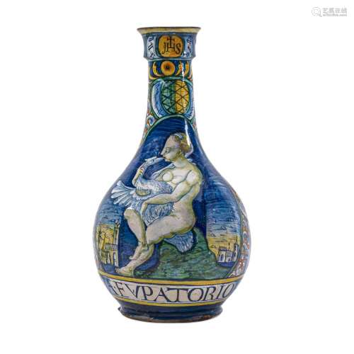 A CASTELLI MAIOLICA DRUG VASECirca 1530-1550, attributed to ...