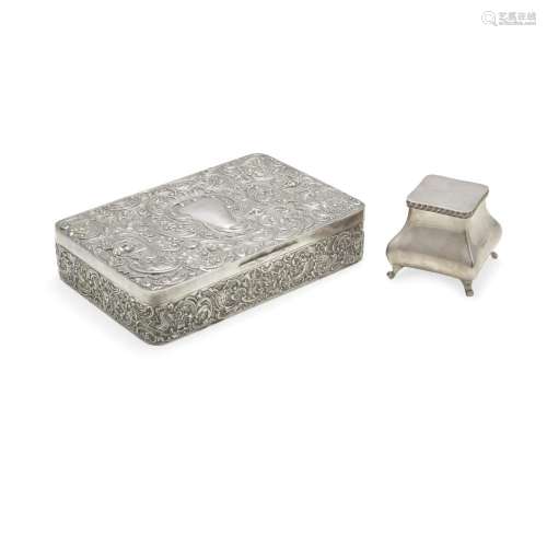 A VICTORIAN SILVER REPOUSSÉ JEWELRY BOX by William Comyns &a...