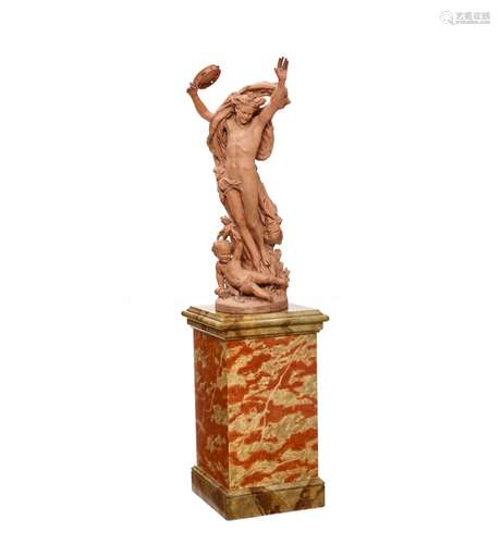 A FRENCH TERRACOTTA FIGURE: LE GÉNIE DE LA DANSE