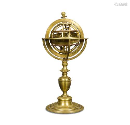 A BRASS ARMILLARY SPHERE20th century