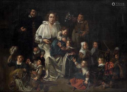 Flemish School, 17th Century Portrait of a family