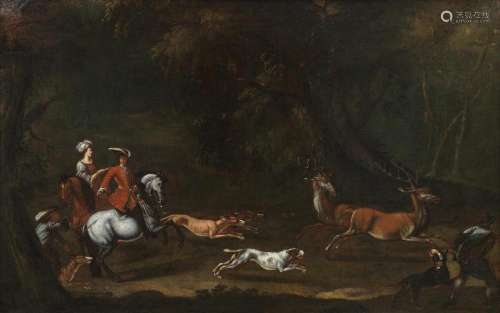 Circle of Johann Elias Ridinger (Ulm 1698-1767) A stag hunt