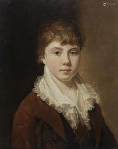 English School, early 19th Century Portrait of a boy, bust-l...