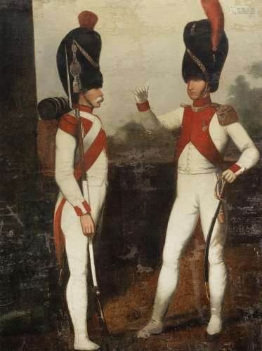 French School, circa 1810-15 A grenadier and an officer of t...