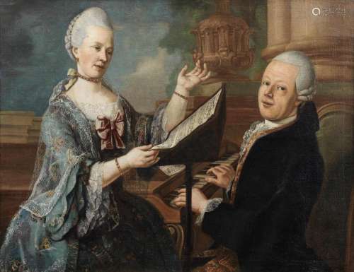 Austrian School, 18th Century Portrait of a singer with her ...