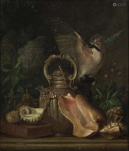 French School, early 19th Century A still life of shells wit...