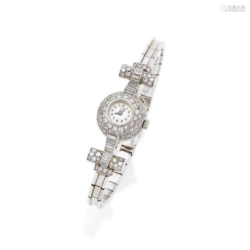 VAN CLEEF & ARPELS: ART DECO DIAMOND COCKTAIL WATCH, CIR...