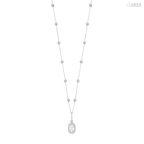 DIAMOND-SET PENDANT/NECKLACE