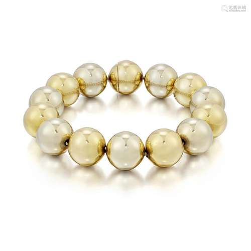 CARTIER: GOLD BEAD BRACELET, CIRCA 1973