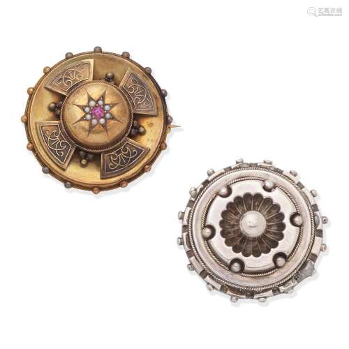 TWO BROOCHES, (2)