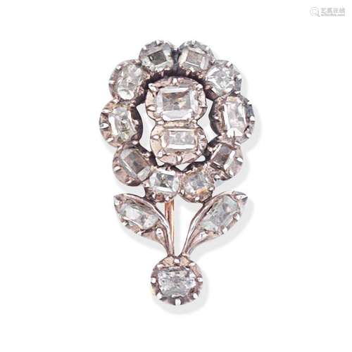 DIAMOND-SET BROOCH,