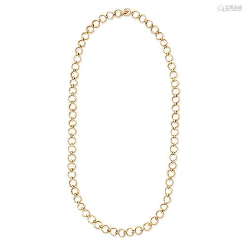 JOHN DONALD GOLD 'TUBE' NECKLACE,