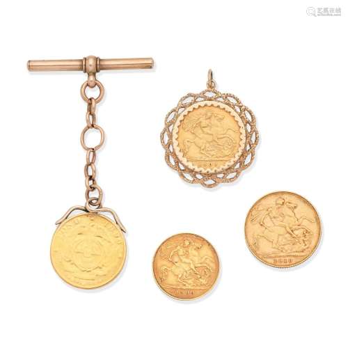 COLLECTION OF COINS AND COIN-SET JEWELLERY