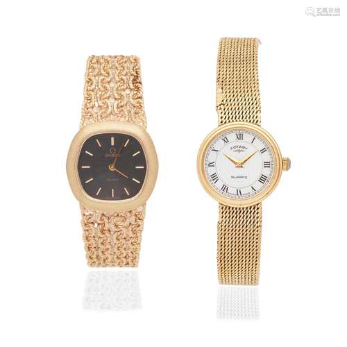 【Ω】OMEGA WRISTWATCH; ROTARY GOLD WRISTWATCH