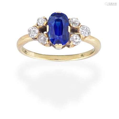 【Ω】SAPPHIRE AND DIAMOND RING