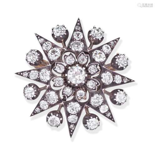 DIAMOND STAR PENDANT/BROOCH,