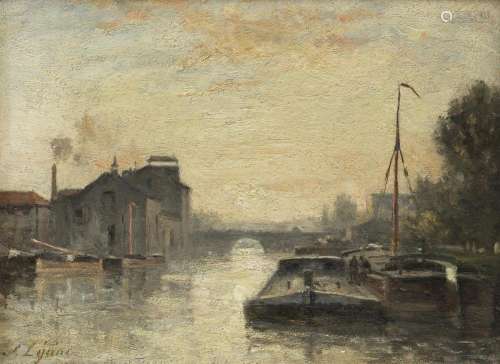 Stanislas Lépine (French, 1835-1892) Le Canal de la Vilette