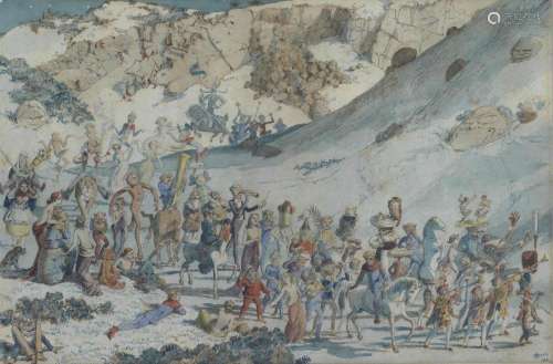 Richard Doyle (British, 1824-1883) A jubilant procession