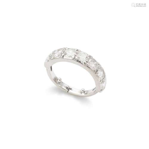 A diamond half-eternity ring