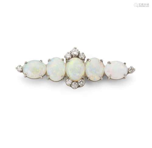 Eric N Smith: An opal and diamond brooch