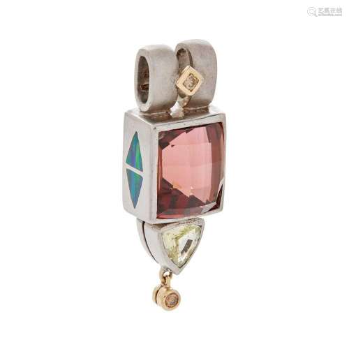 John Woolf: A gem-set pendant and associated ring