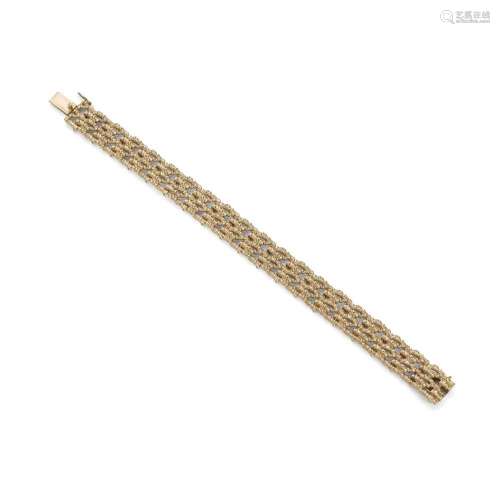 S J Rose: A 1960s 9ct gold bracelet
