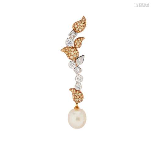 Boodles: A South Sea pearl and diamond brooch
