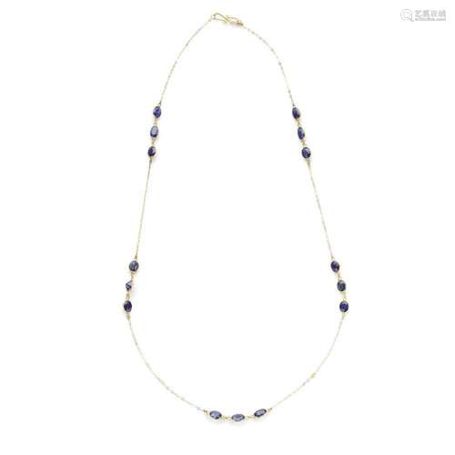 A sapphire necklace