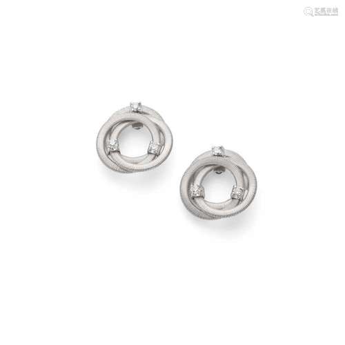 Marco Bicego: A pair of diamond `Goa` earrings