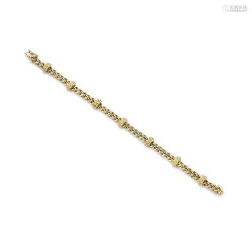An 18ct gold fancy-link bracelet