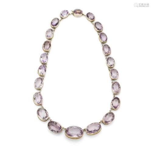 An amethyst riviere necklace