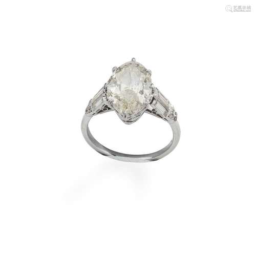 A diamond single-stone ring