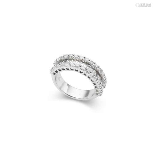 A diamond half-eternity ring