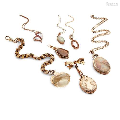 A collection of gem-set jewellery