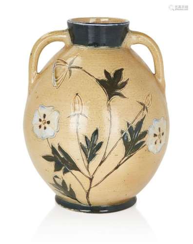 Martin Brothers, <br />
 <br />
 Large twin-handled urn vase...