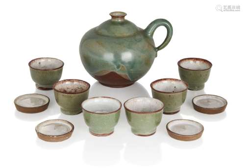 Otto Lindig (1895-1966), <br />
 <br />
 Teapot and six cups...