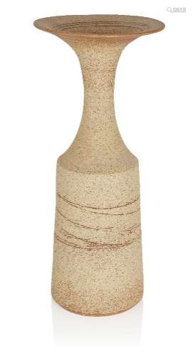 Designer Unknown, <br />
 <br />
 Tall pottery vase with eve...