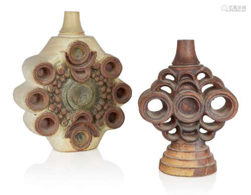 Bernard Rooke (b.1938), <br />
 <br />
 Two Studio pottery l...