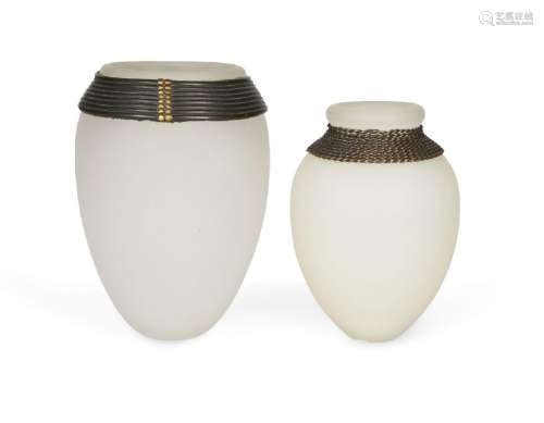 Anna Dickinson (b.1961), <br />
 <br />
 Two ovoid vases, 19...