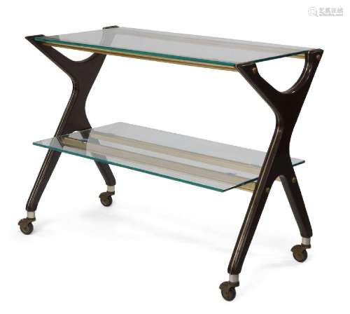 Manner of Ico Parisi, <br />
 <br />
 Two-tier trolley, circ...