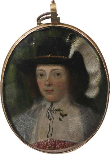 Manner of Isaac Oliver Portrait miniature of a young woman, ...