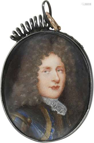 Manner of Samuel Bernard Portrait miniature of a gentleman, ...