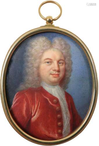 λCircle of Benjamin Arlaud Portrait miniature of a gentleman...