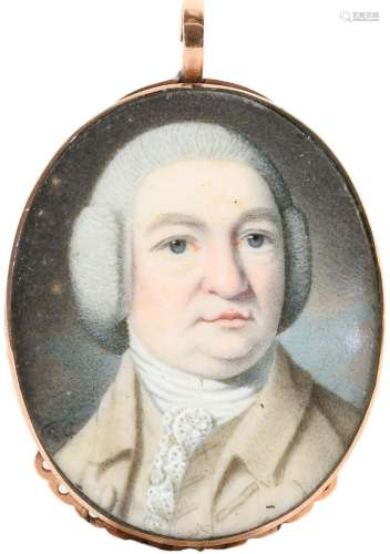 λAttributed to Richard Crosse (1742-1810) Portrait miniature...