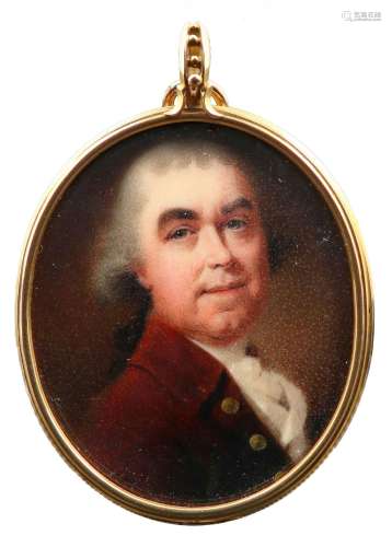 λAbraham Daniel (c.1750-1806) Portrait miniature of a gentle...