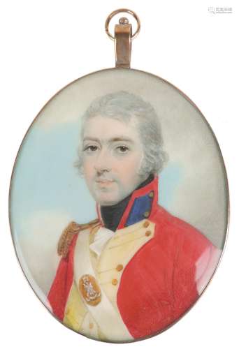 λHenry Jacob Burch (1763-c.1834) Portrait miniature of an of...